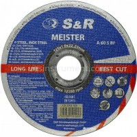 Диск отрезной по металлу/нержавейке S&R Meister A60S BF 125/1.0