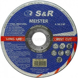 Диск отрезной по металлу/нержавейке S&R Meister A30S BF 125/2.0
